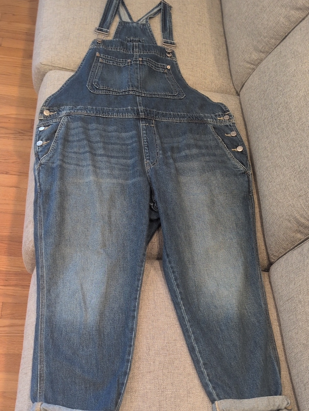 Gap Relaxed Denim Overalls - Blue Women's Jeans XL